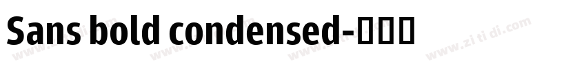 Sans bold condensed字体转换